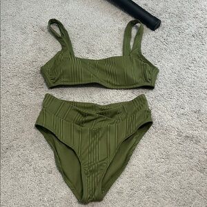Olive Green Women's Swimwear Set
